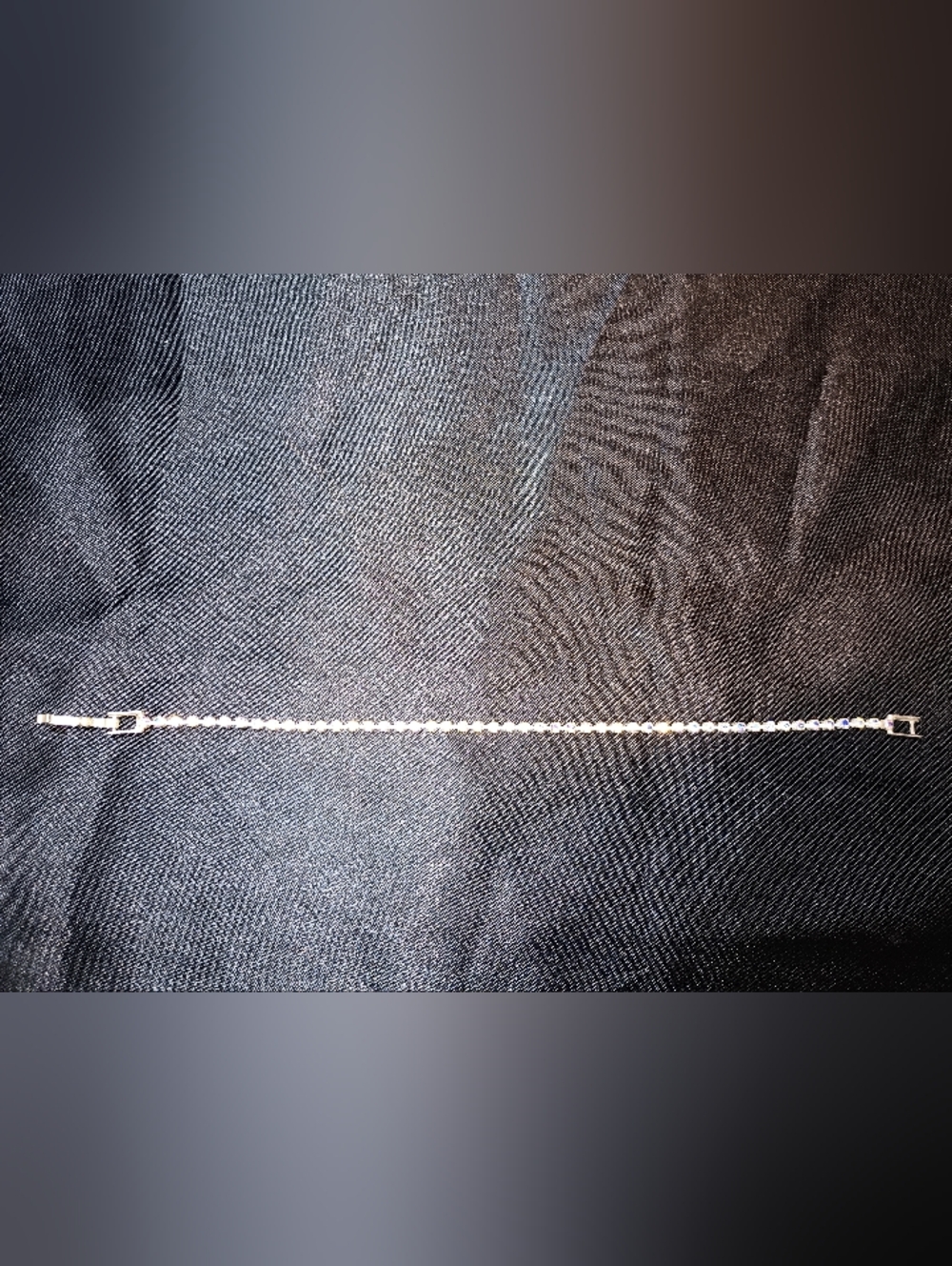 Vintage Costume Jewelry Rhinestone Tennis Bracelet